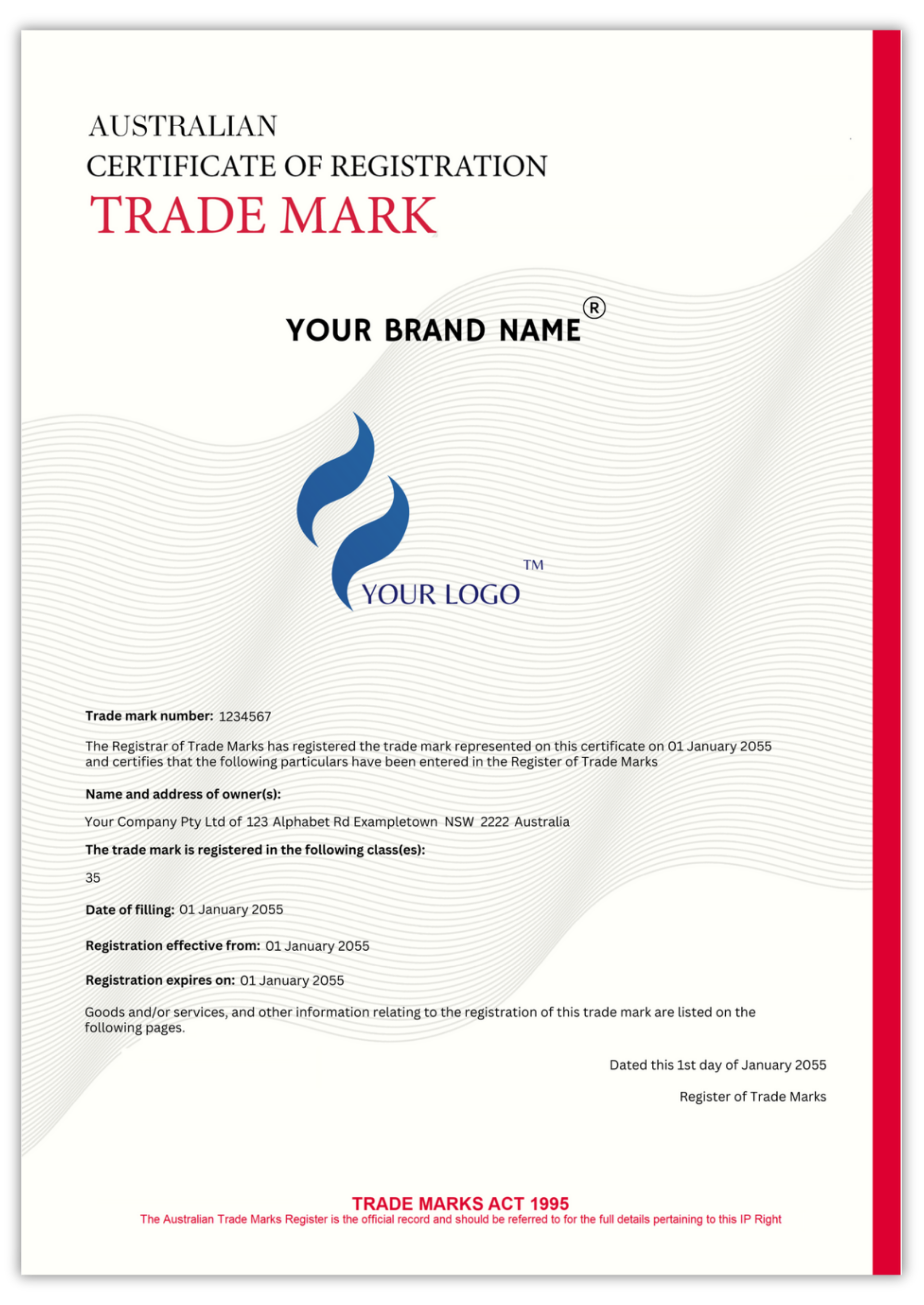Trade Mark Front
